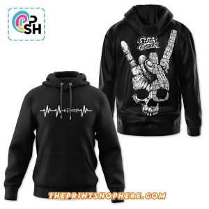 Ozzy Osbourne Heart Rate Style Black Hoodie