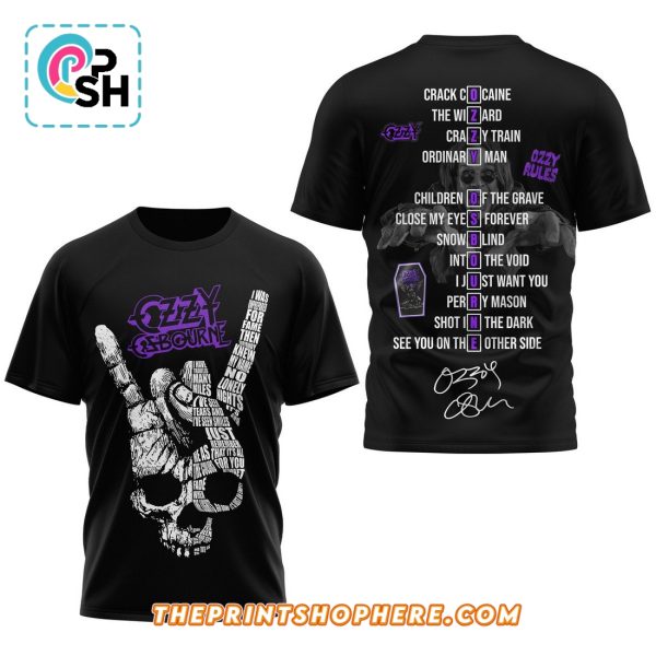 Ozzy Osbourne Text Design Limited Edition Shirt