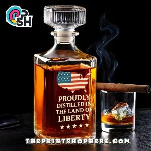 Proudly Distilled In The Land Of Liberty Whiskey Bottle