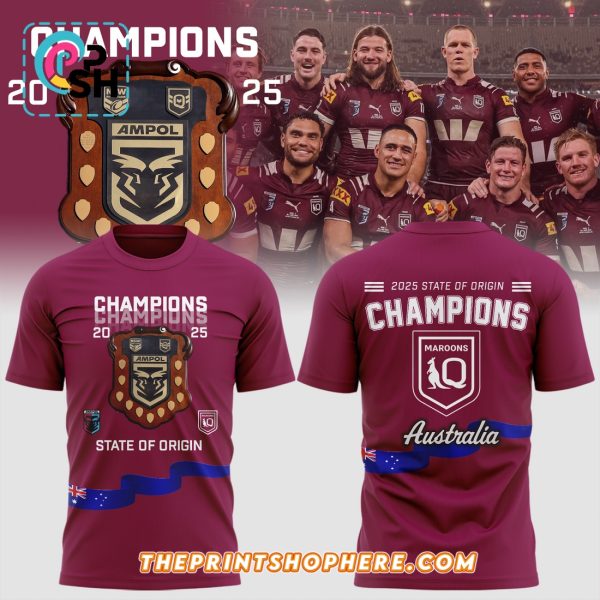 Queensland Maroons 2025 State Of Origin Champions Hoodie