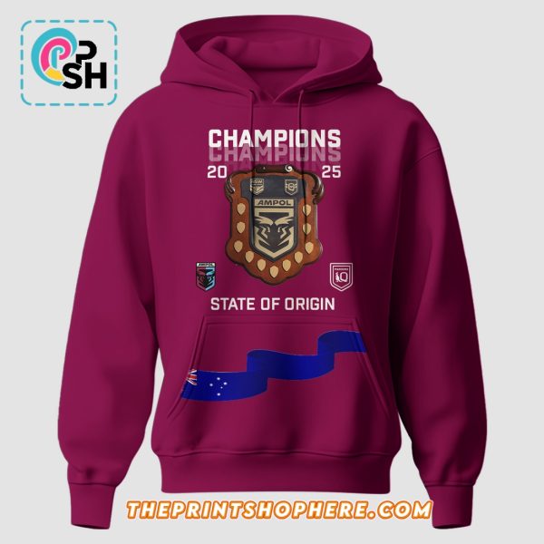 Queensland Maroons 2025 State Of Origin Champions Hoodie