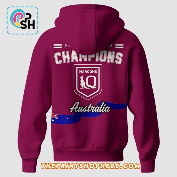 Queensland Maroons 2025 State Of Origin Champions Hoodie