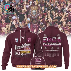 Queensland Maroons State Of Origin 2025 Champions Hoodie And Pants