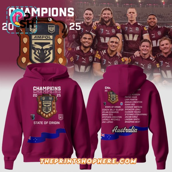 Queensland Maroons State Of Origin Champions Hoodie And Pants