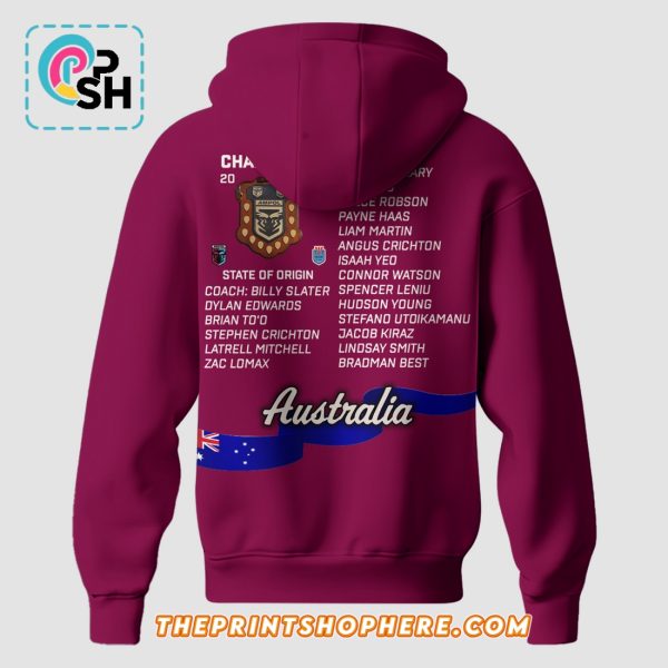Queensland Maroons State Of Origin Champions Hoodie And Pants