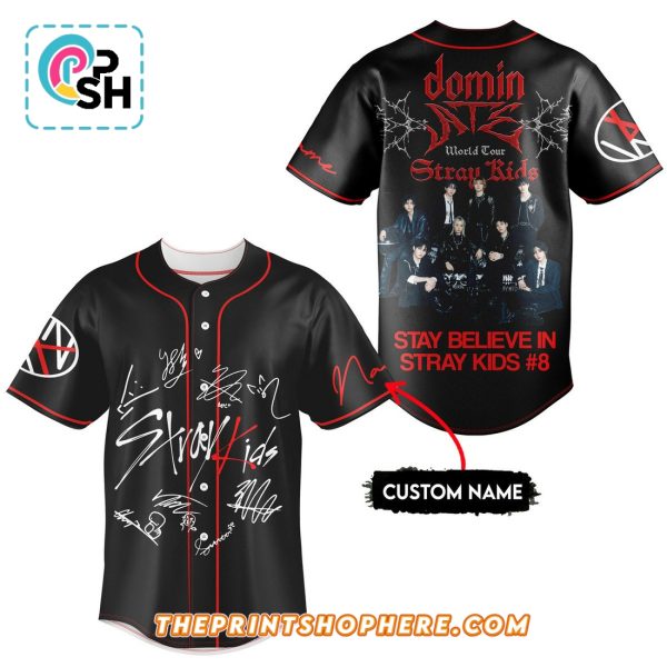 Stray Kids Dominate World Tour 2025 Baseball Jersey