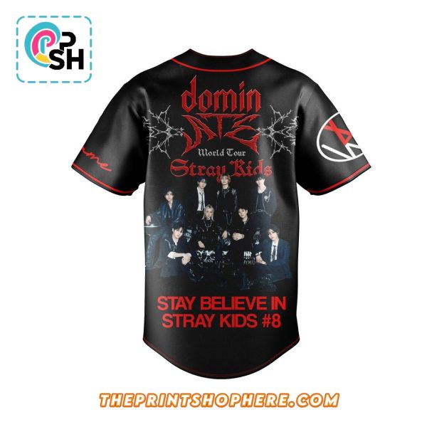 Stray Kids Dominate World Tour 2025 Baseball Jersey