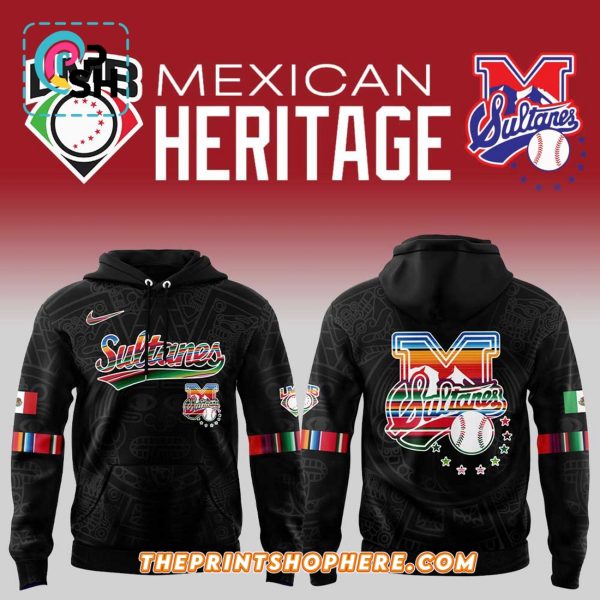 Sultanes de Monterrey Mexican Heritage Black Hoodie