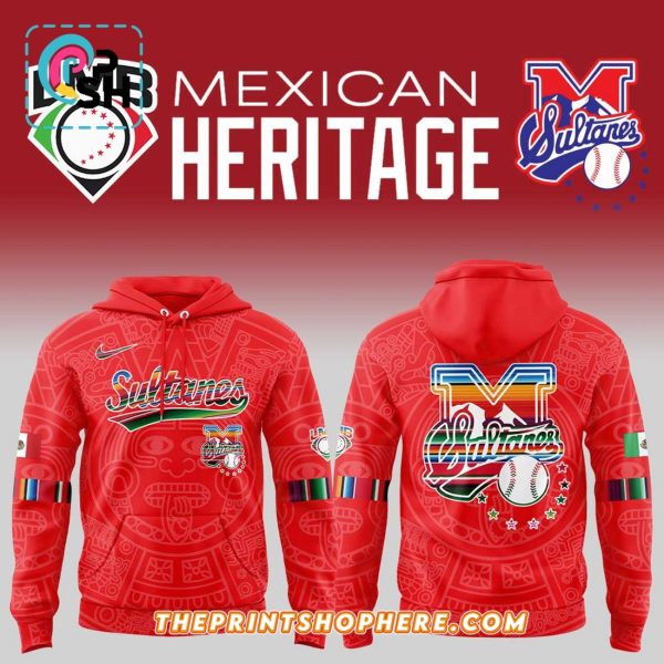 Sultanes de Monterrey Mexican Heritage Red Hoodie