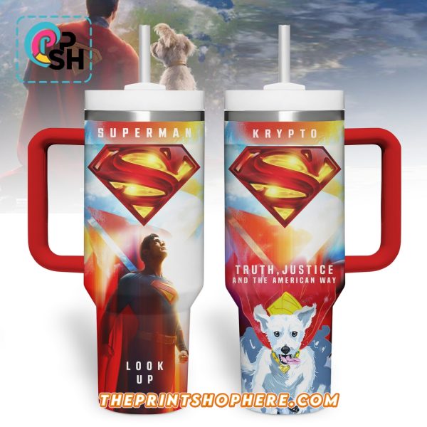 Superman DC Movie 40oz Tumbler With Handle