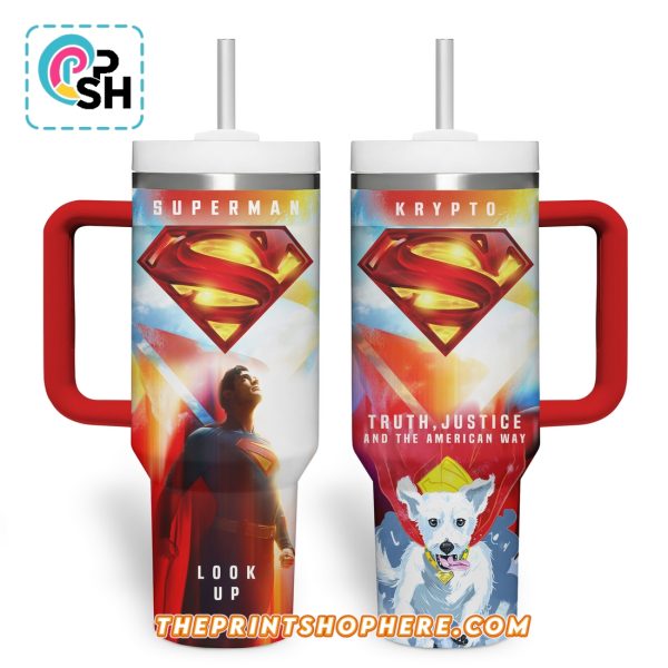 Superman DC Movie 40oz Tumbler With Handle