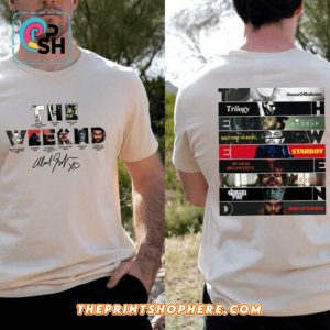 The Weeknd Tour 2025 White Signatures Shirt