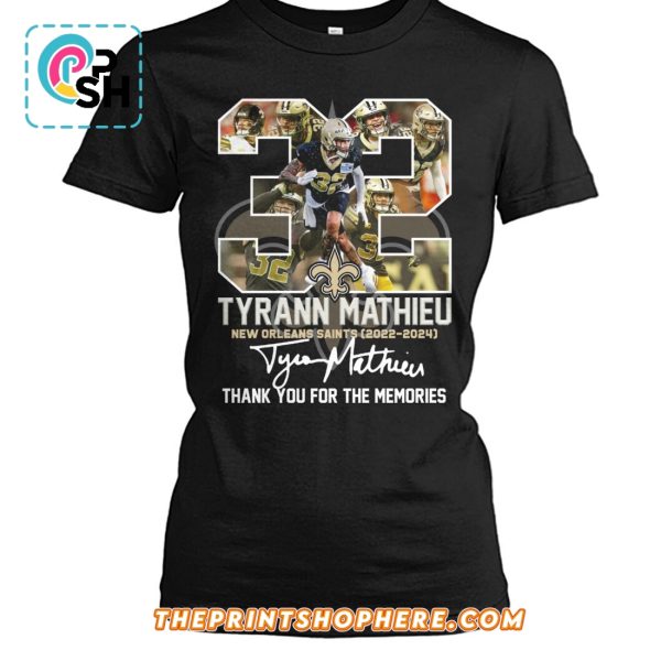 Tyrann Mathieu Thank You For The Memories Signatures T-Shirt