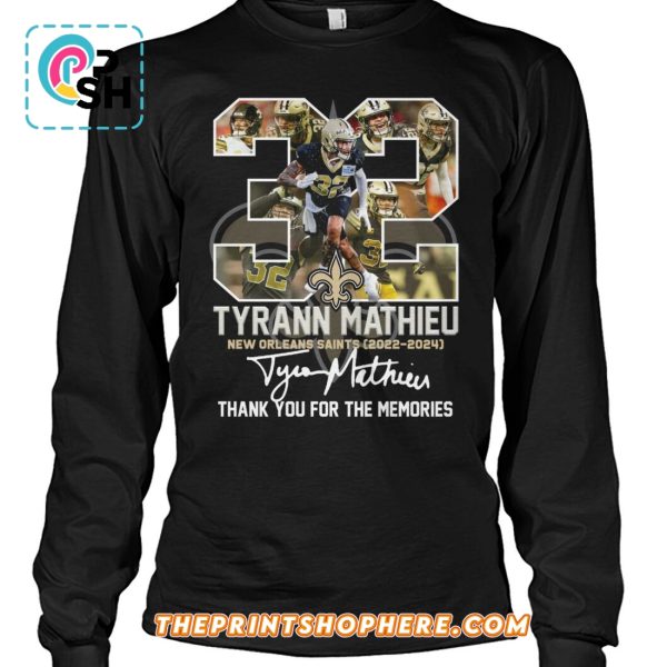 Tyrann Mathieu Thank You For The Memories Signatures T-Shirt