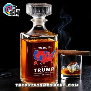 We Did It Trump Make America Great Again Whiskey Bottle