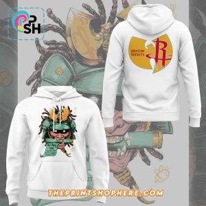 Wu-Tang Clan Houston Rockets White Hoodie 2025
