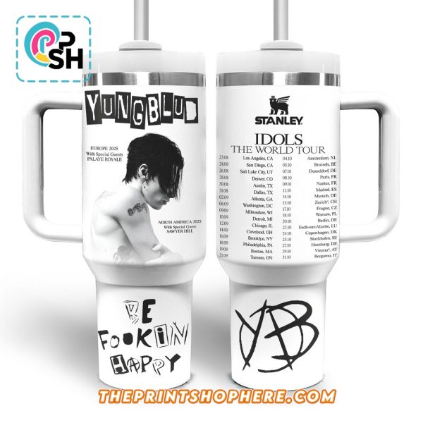 Yungblud Be Fookin 40oz Tumbler With Handle