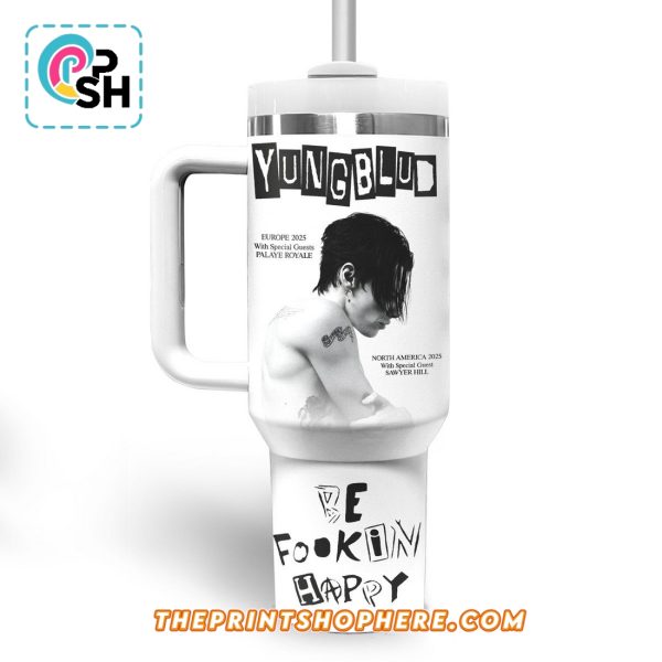 Yungblud Be Fookin 40oz Tumbler With Handle