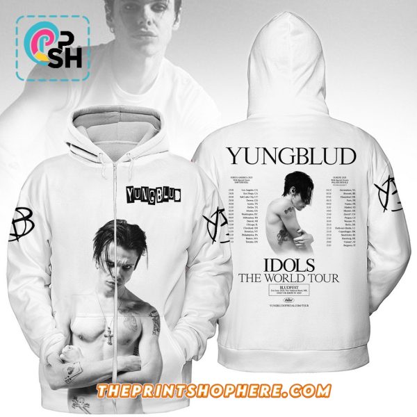 Yungblud Idols The World Tour 2025 White Hoodie