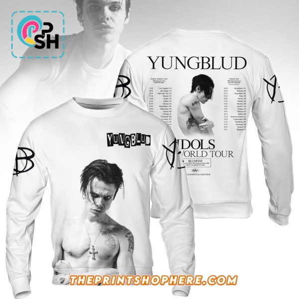 Yungblud Idols The World Tour 2025 White Hoodie