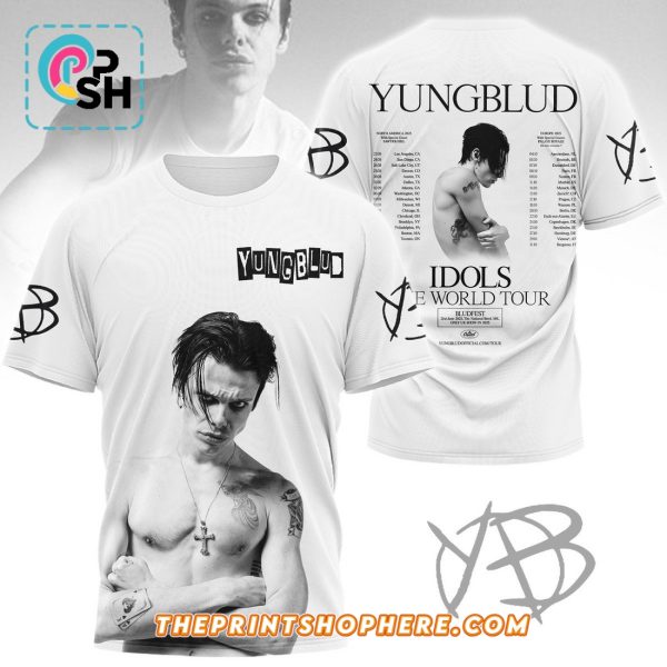 Yungblud Idols The World Tour 2025 White Hoodie