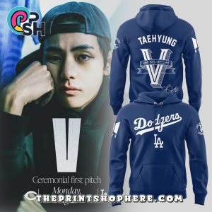 2025 LA Dodgers x BTS Taehyung Navy Hoodie