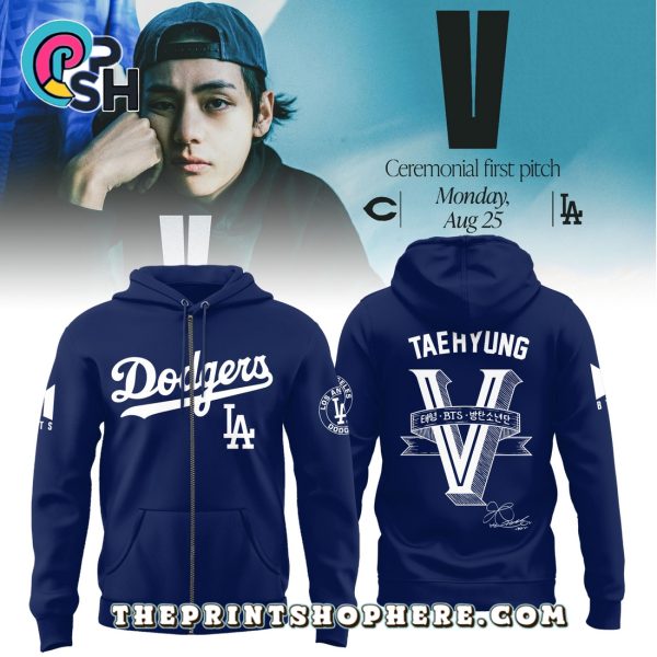 2025 LA Dodgers x BTS Taehyung Navy Hoodie