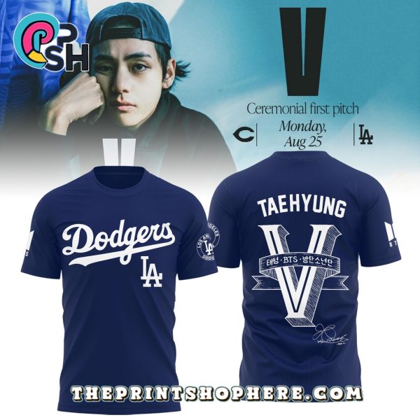 2025 LA Dodgers x BTS Taehyung Navy Hoodie