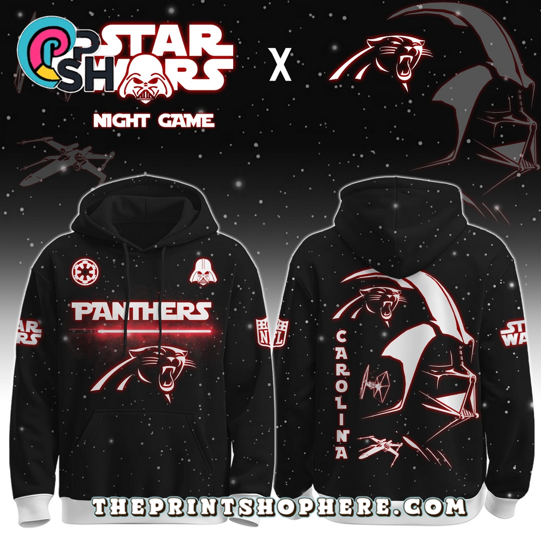 Carolina Panthers x Star Wars Apparel Hoodie, Long Pants Carolina Panthers x Star Wars Apparel Hoodie, Long Pants