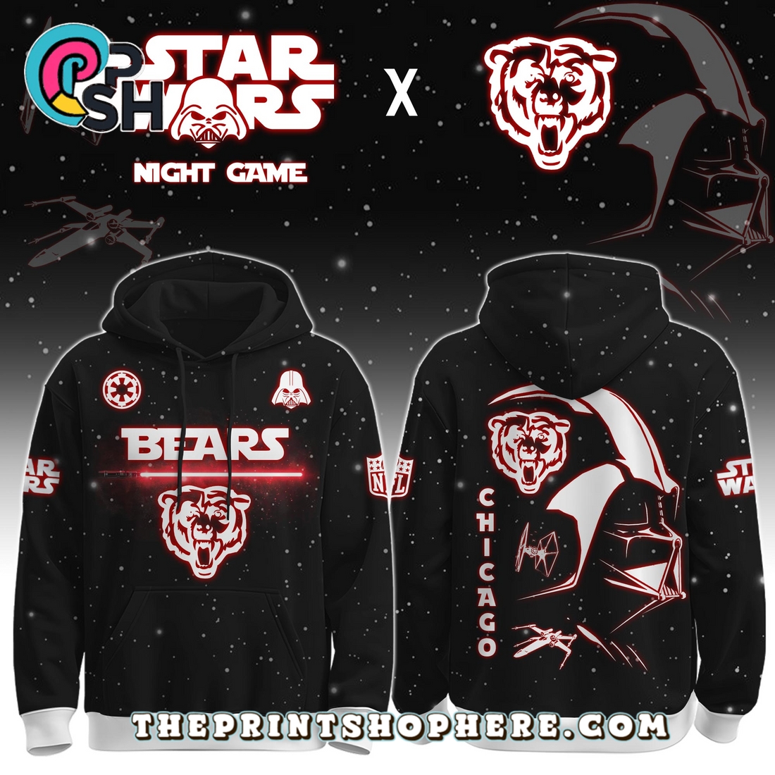 Chicago Bears x Star Wars Apparel Hoodie, Long Pants Chicago Bears x Star Wars Apparel Hoodie, Long Pants