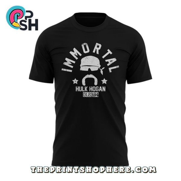 Hulk Hogan Immortal Silhouette Black Shirt
