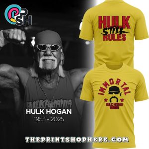 Hulk Hogan Immortal Silhouette Yellow Shirt