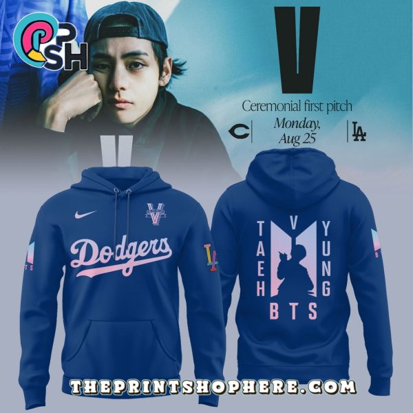 LA Dodgers MLB x BTS Taehyung Navy Hoodie