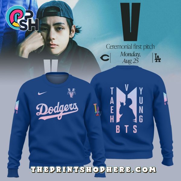 LA Dodgers MLB x BTS Taehyung Navy Hoodie