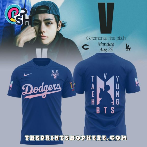 LA Dodgers MLB x BTS Taehyung Navy Hoodie