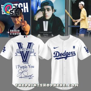 LA Dodgers x BTS I Purple You Signatures Baseball Jersey