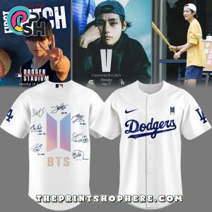 LA Dodgers x BTS Signatures Baseball Jersey – White