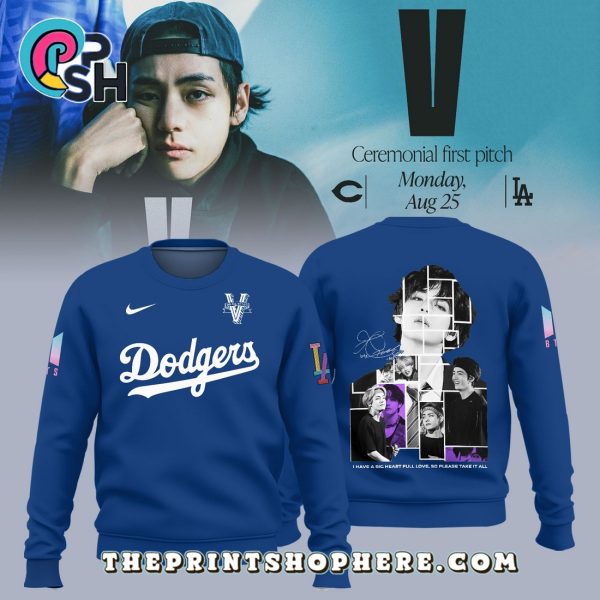 Los Angeles Dodgers x BTS 2025 Navy Hoodie