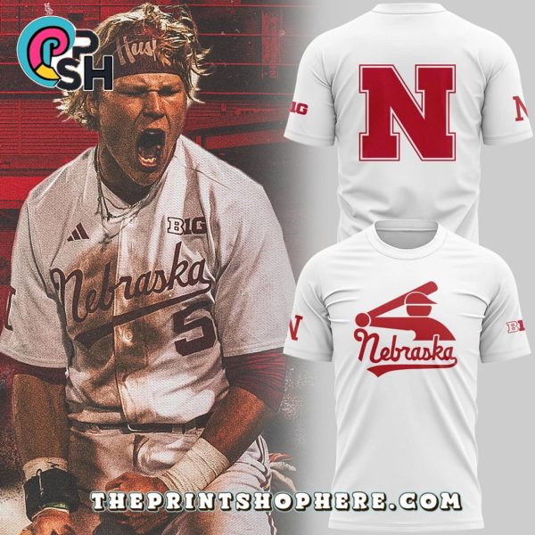 Nebraska Cornhuskers Baseball Stickman White Hoodie