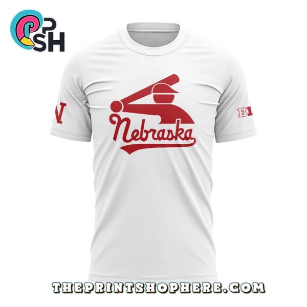 Nebraska Cornhuskers Baseball Stickman White Hoodie
