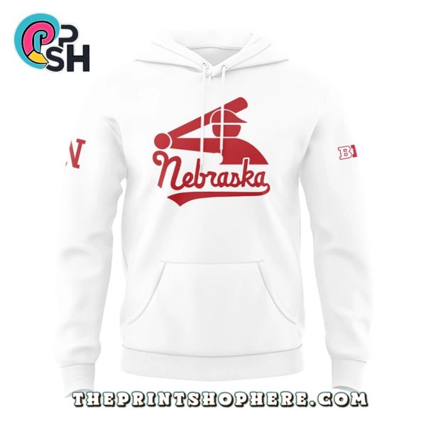 Nebraska Cornhuskers Baseball Stickman White Hoodie, Pants