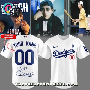 Personalized LA Dodgers x BTS 2025 Baseball Jersey
