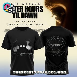 The Weeknd 2025 After Hours Till Dawn Tour Black Shirt