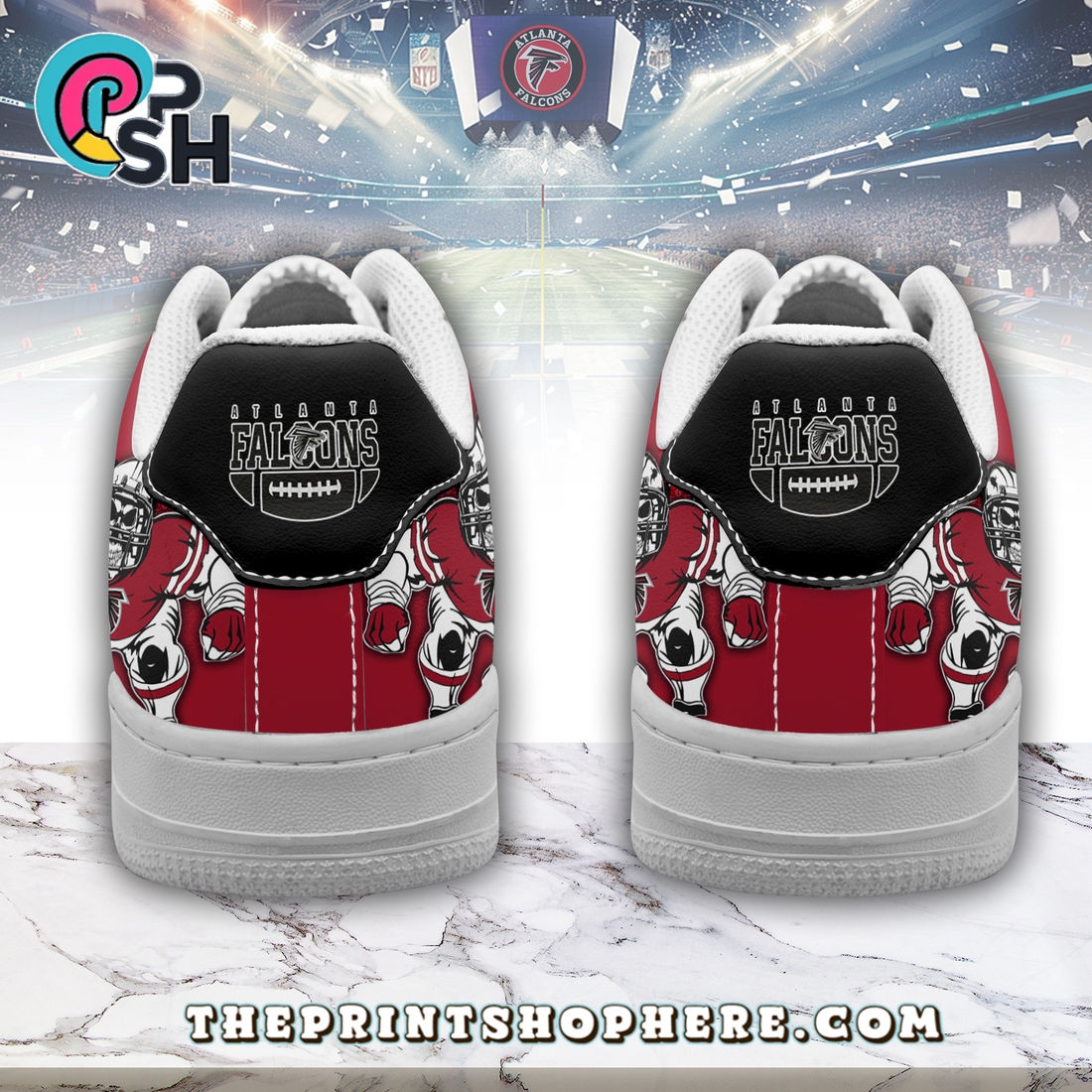 Atlanta Falcons Air Low-Top Sneakers Shoes Atlanta Falcons Air Low-Top Sneakers Shoes