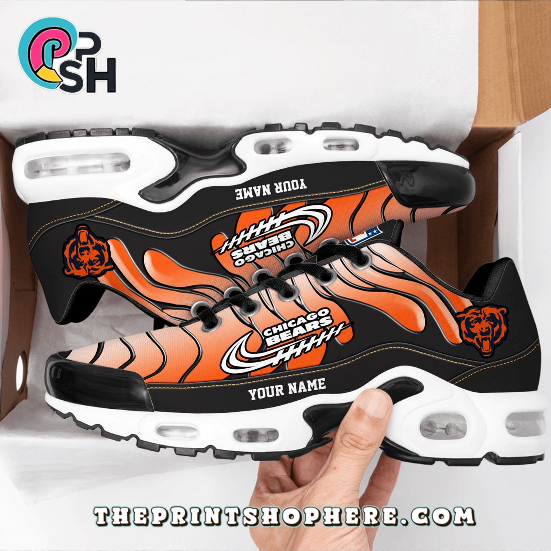 Chicago Bears Custom TN Shoes Sneakers Chicago Bears Custom TN Shoes Sneakers