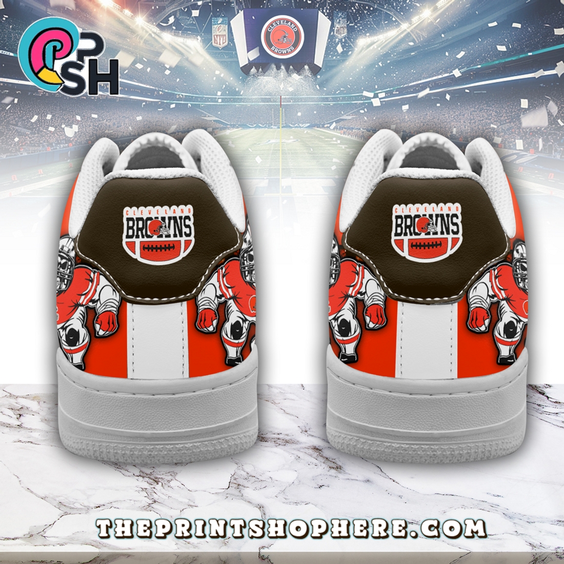 Cleveland Browns Air Low-Top Sneakers Shoes Cleveland Browns Air Low-Top Sneakers Shoes