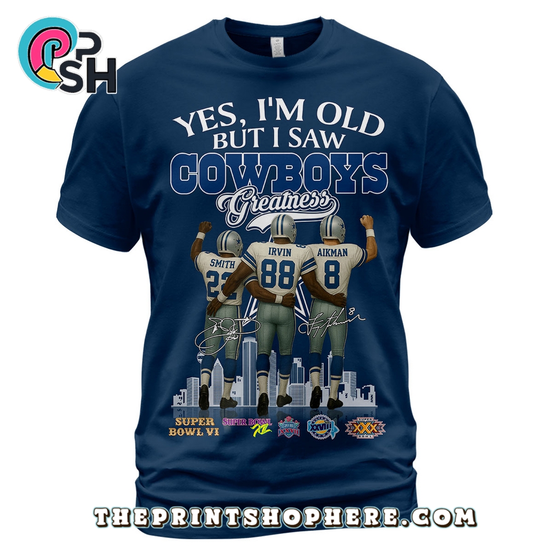 Dallas Cowboys 3 Legends T-Shirt Dallas Cowboys 3 Legends T-Shirt