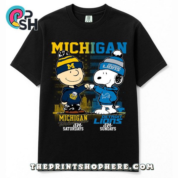 Detroit Lions Michigan Wolverines T-Shirt