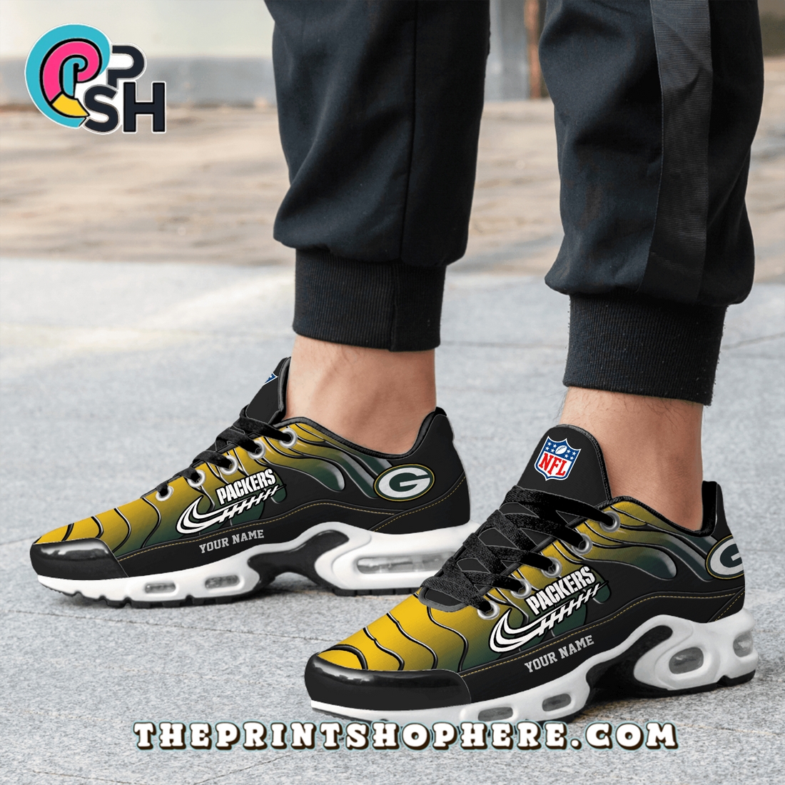 Green Bay Packers Custom TN Shoes Sneakers Green Bay Packers Custom TN Shoes Sneakers