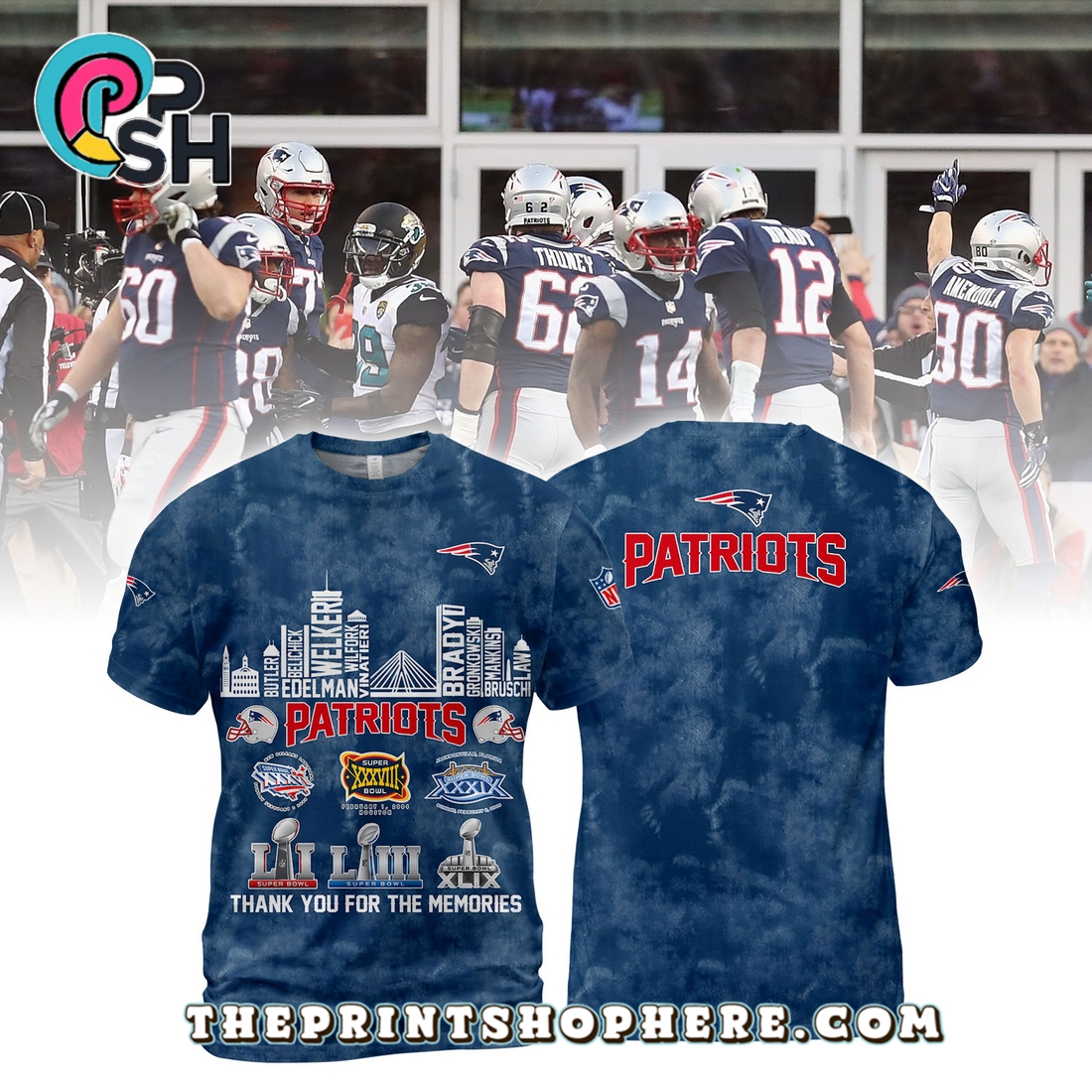 New England Patriots The Legends Super Bowl T-Shirt New England Patriots The Legends Super Bowl T-Shirt